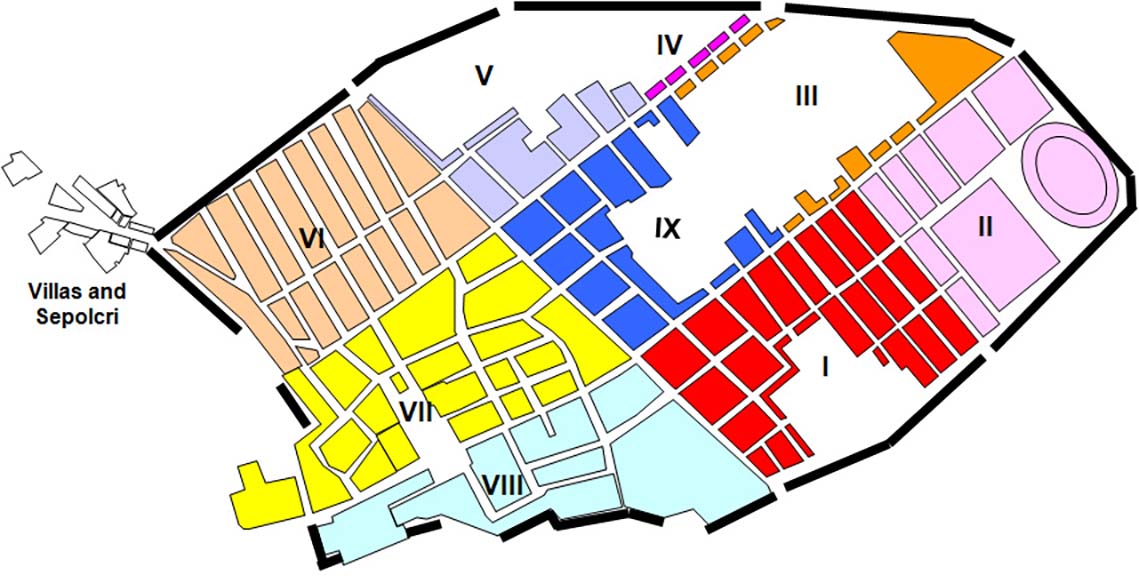 Pompeiiinpictures Pompeii Plan